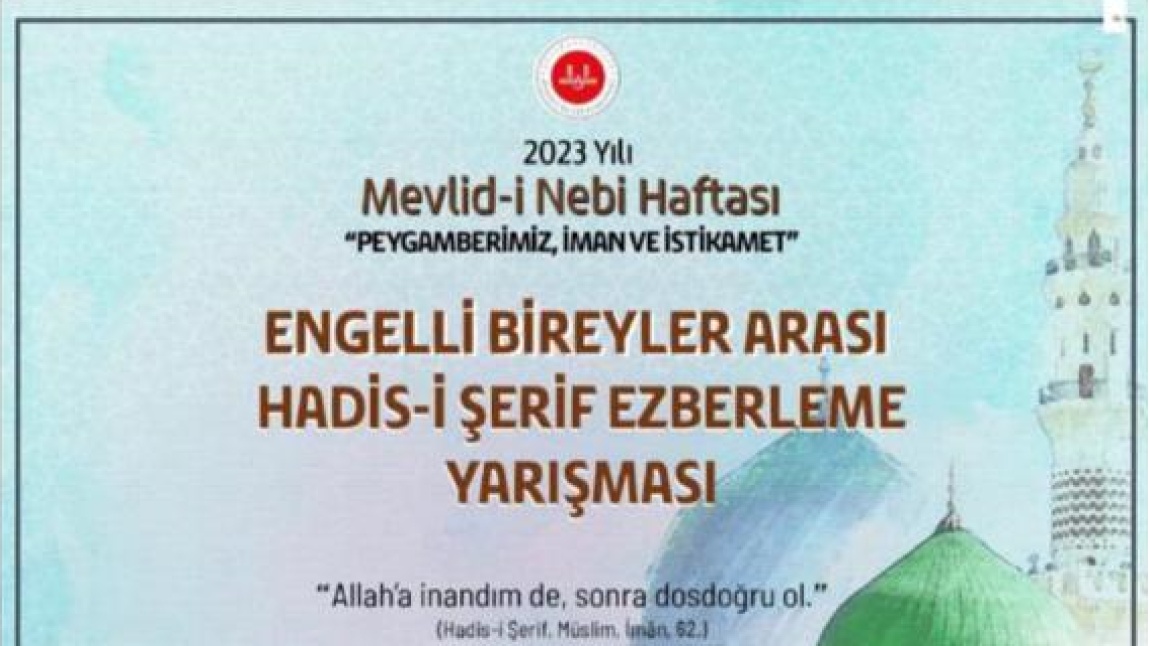 HADİS-İ ŞERİF EZBERLEME YARIŞMASI ŞAMPİYONLARIMIZ...